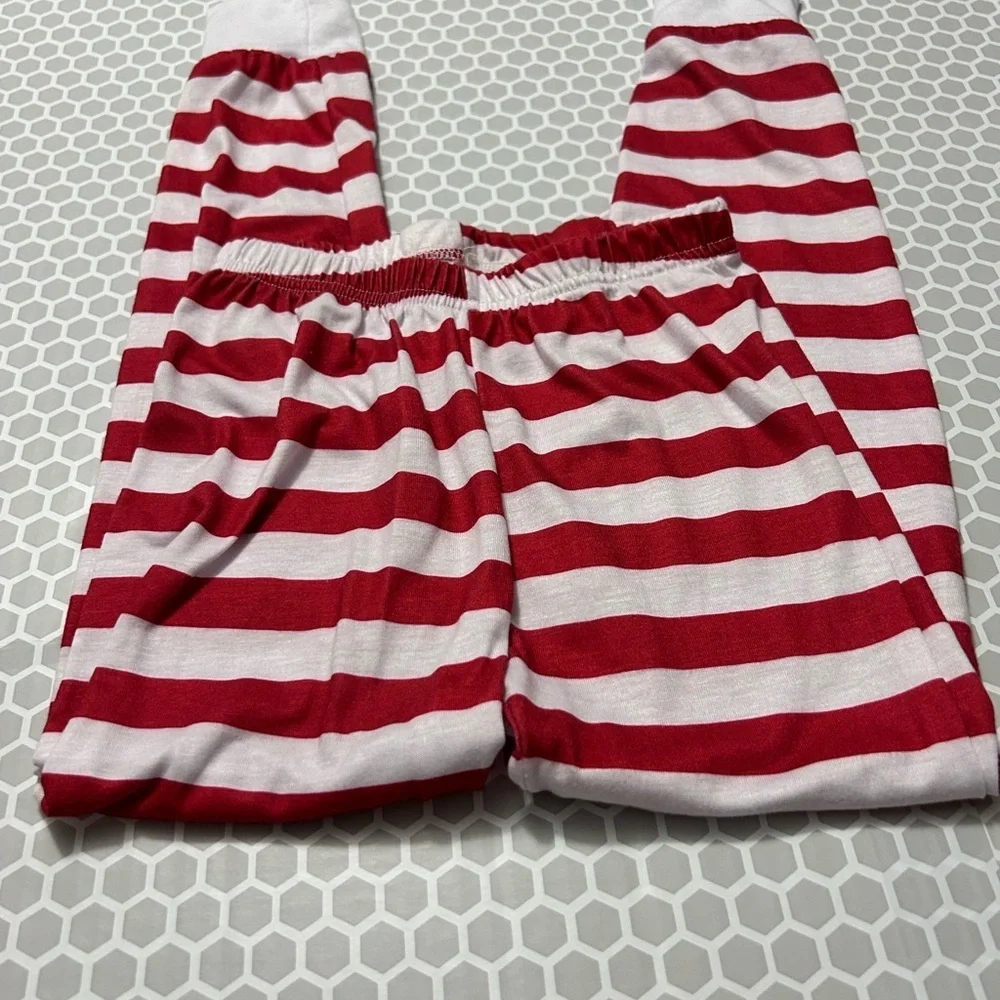 My Fav Classic Red and White Striped Kids Pajama Set Size 7